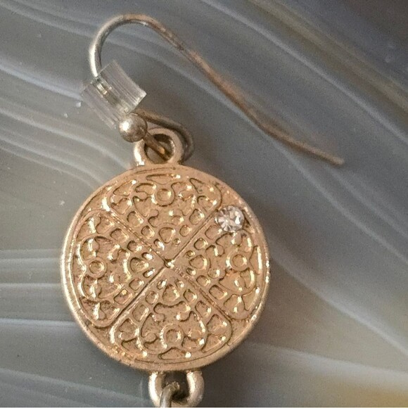 GREEK MYTHOLOGY GOD ZEUS RIDER COIN EARRINGS - Picture 6 of 7